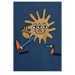 STELLA McCARTNEY felpa chiusa cn cappuccio tinta unita con stampa Blu per Neonato TV4P70 BLU STELLA McCARTNEY 