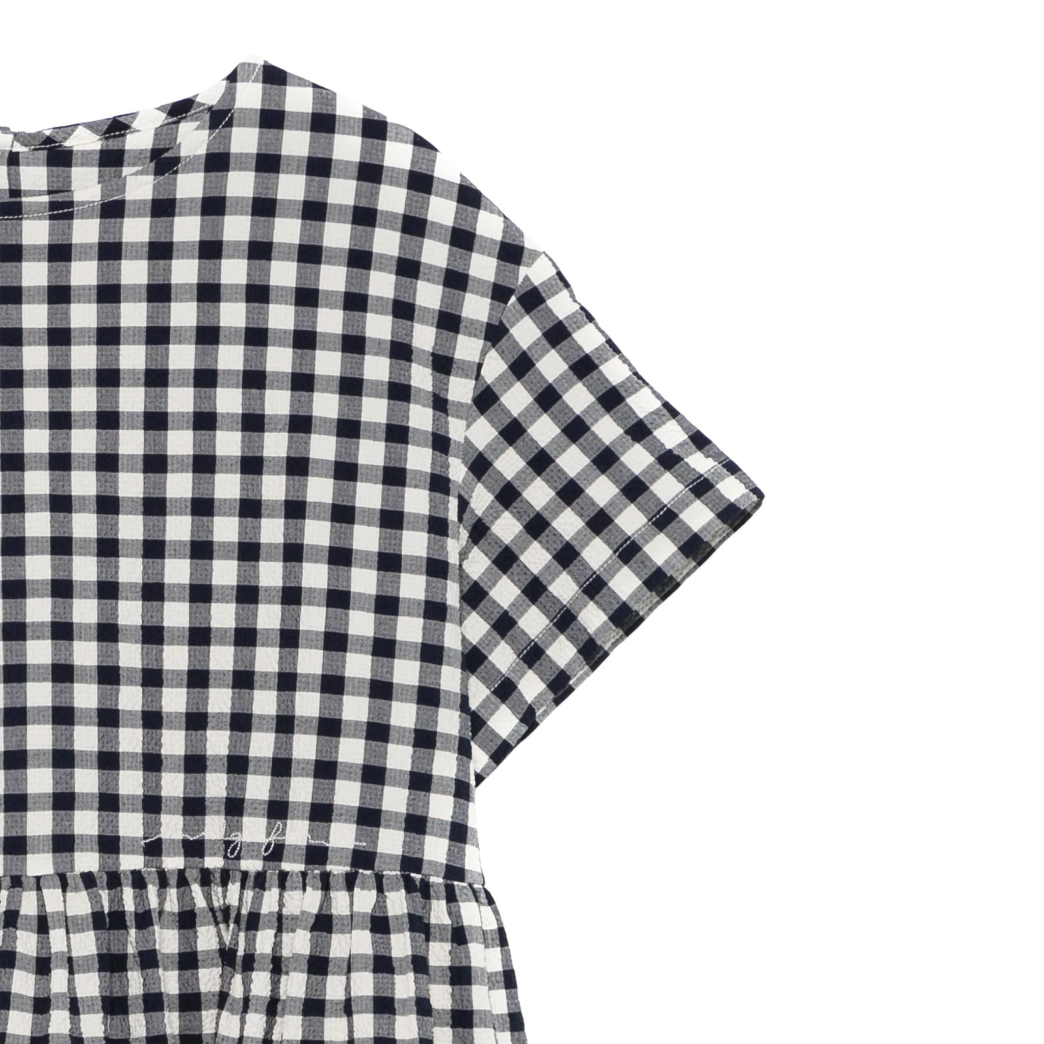 Il Gufo Abito Mezza Manica Fantaisa Qaudri per Bambina ABGL BLU IL GUFO 