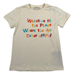 Trussardi T-Shirt Girocollo Tinta Unita con Stampe per Bambino TBP2089TS BEIGE TRUSSARDI 