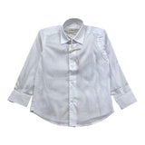 Alessandro Lamura Solid Color Button Down Shirt White For Boys