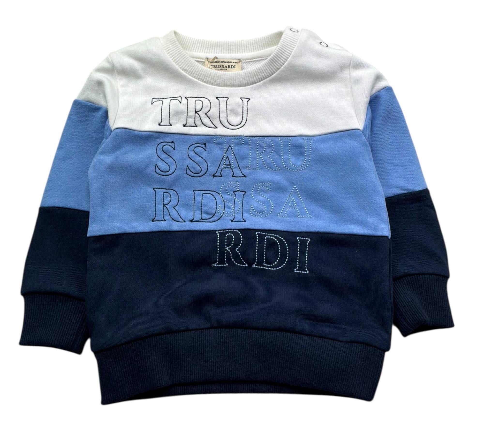 Trussardi Felpa Chiusa Tricolore per Neonato TIP26033FE MULTICOLOR TRUSSARDI 