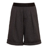 BALMAIN short tinta unita con elastico logato Nero per Bambina BV6T09 NERO BALMAIN 