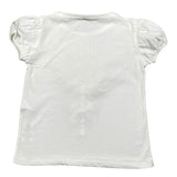 Please T-Shirt Girocollo Tinta Unita con Tulle per Bambina MB33030G73J BIANCO PLEASE 