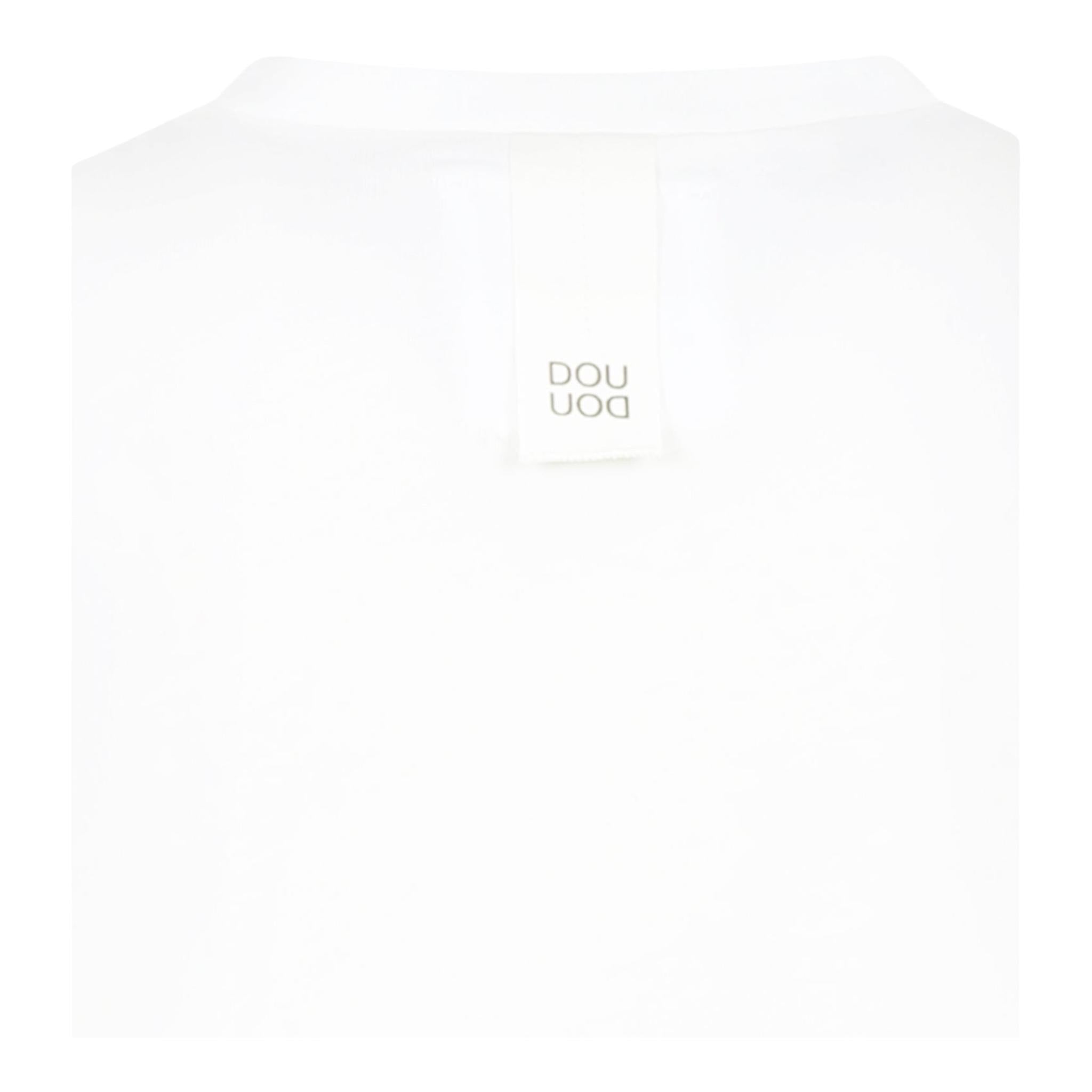 Dou Dou T-Shirt Girocollo Tinta Unita per Bambina DW8P41 BIANCO DOU DOU 