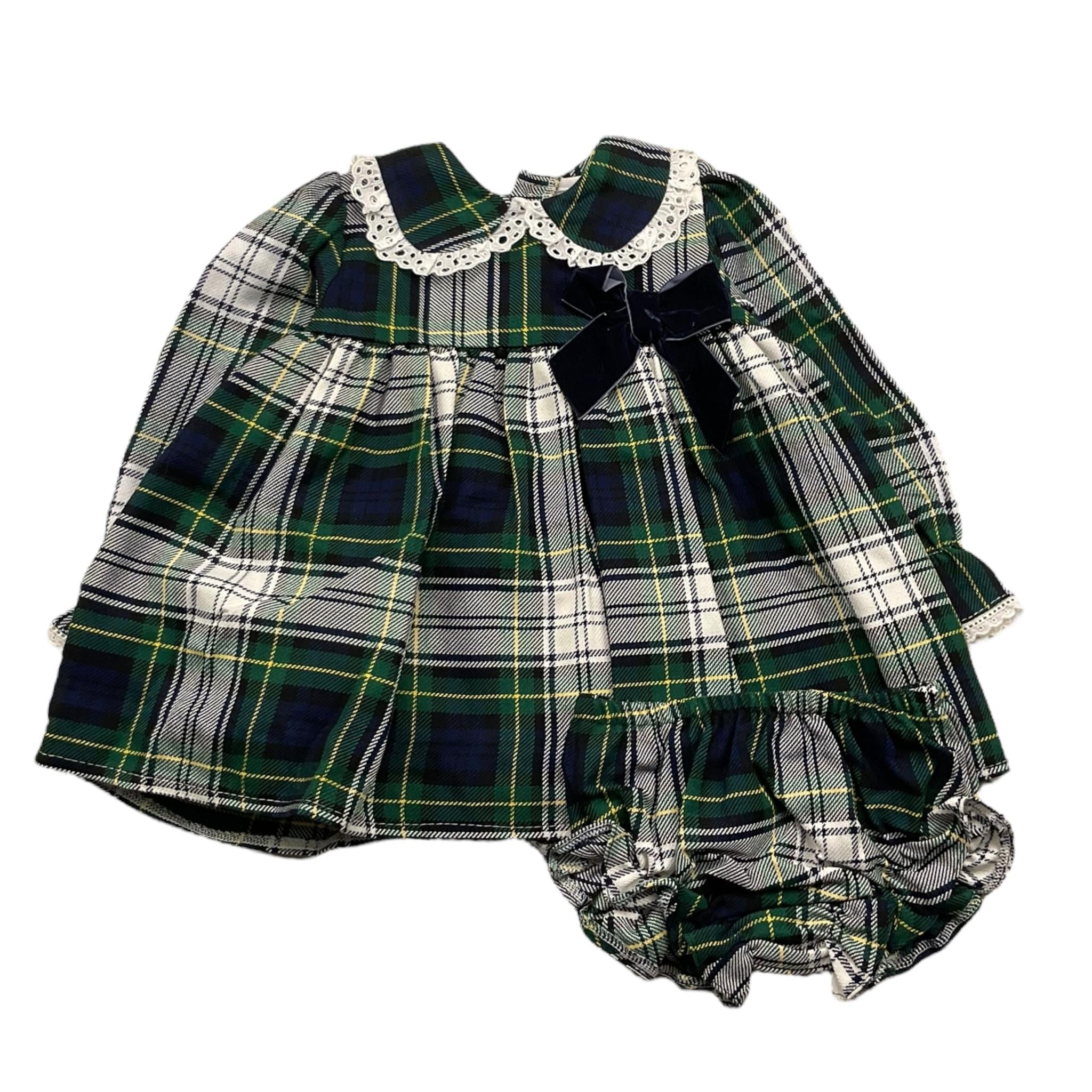 VALENTINA BEBES set abito manica lunga con culotte Blu per Neonata KAX215 BLU VALENTINA BEBES 