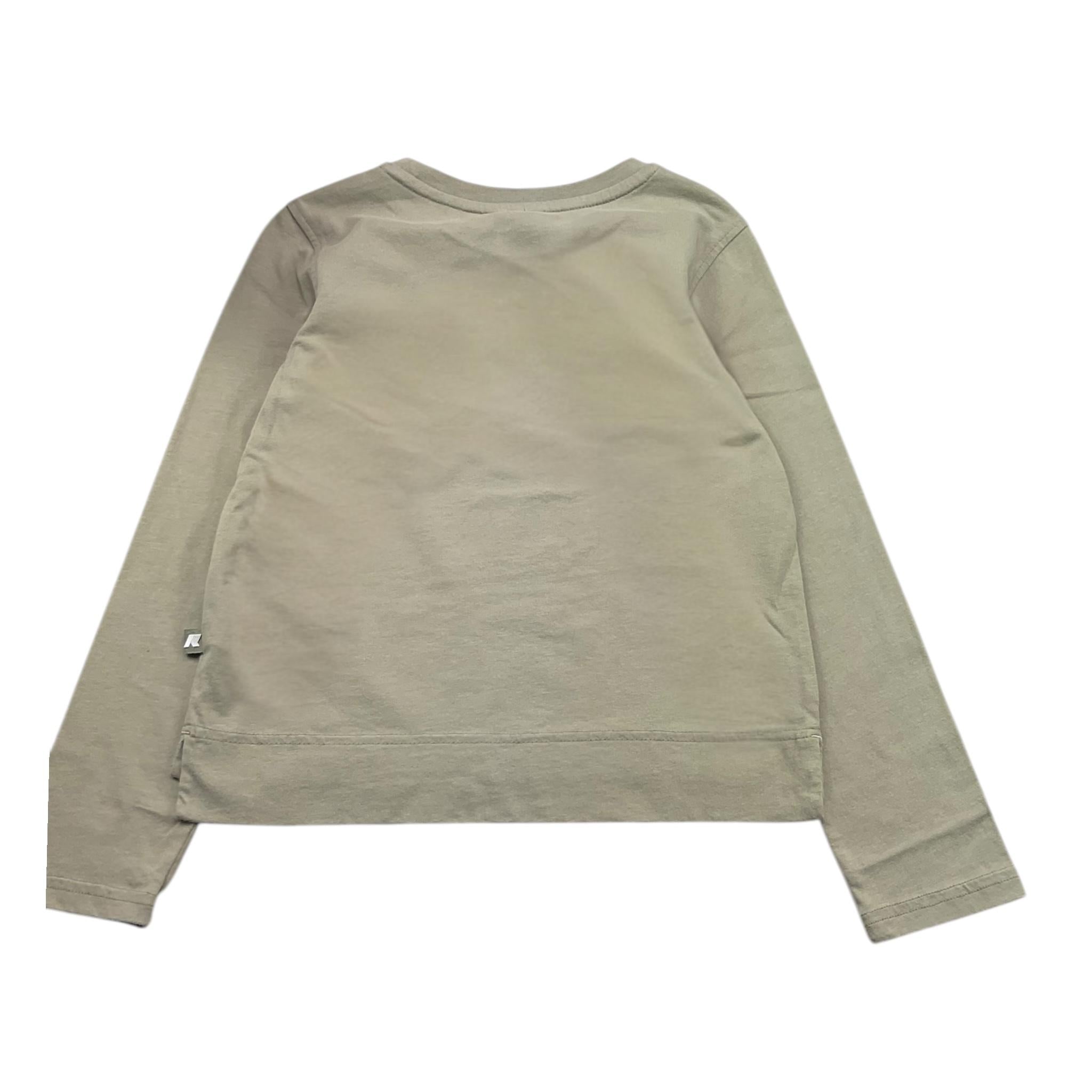 K-WAY shirt girocollo tinta unita con stampa Verde per Bambina K5122TW VERDE K-WAY 