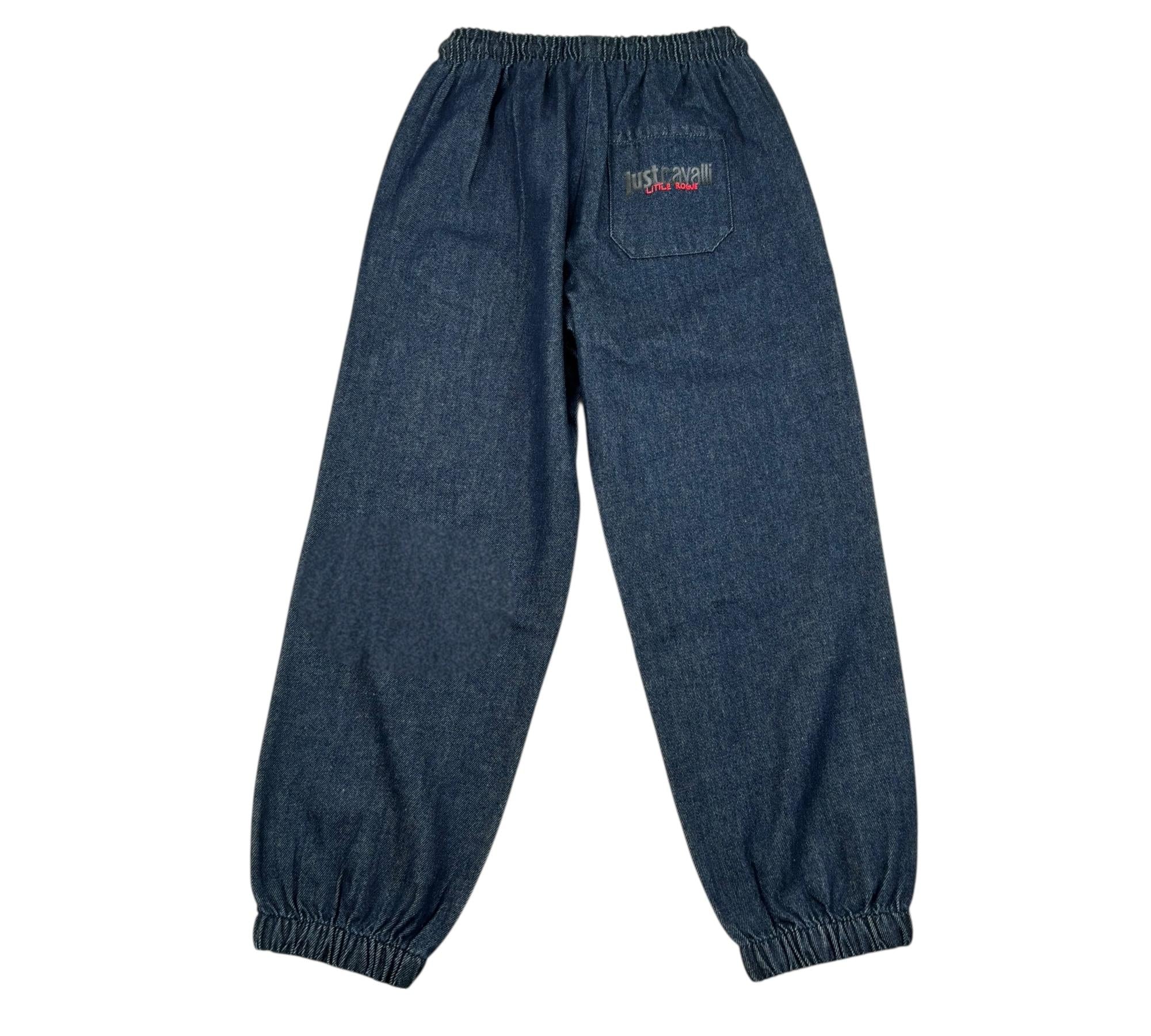 Just Cavalli Jeans Tinta Unita con Elastico In Vita per Bambino JBP26186PA BLU JUST CAVALLI 