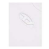 Diesel T-Shirt Girocollo Tinta Unita con Logo per Bambina J01830XX BIANCO DIESEL 
