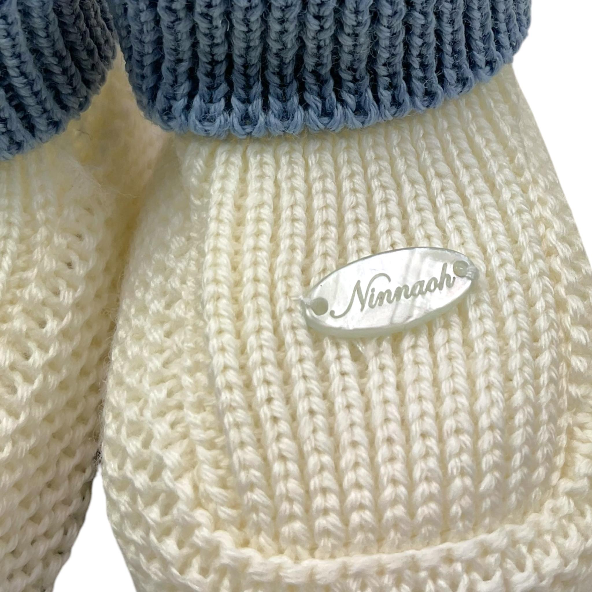 NINNAOH babbucce tinta unita con logo Bianco per Neonato I23314F BIANCO NINNAOH 