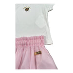 Moschino Completo 2 T-Shirt-Gonne per Neonata MDG01S BIANCO/ROSA MOSCHINO 