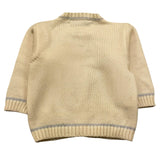 LA STUPENDERIA cardigan tinta unita con ricami Panna per Neonato WBCR03 PANNA LA STUPENDERIA 