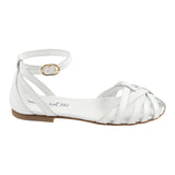 Mimisol Plain Sandals With Buckle Closure White For Girls