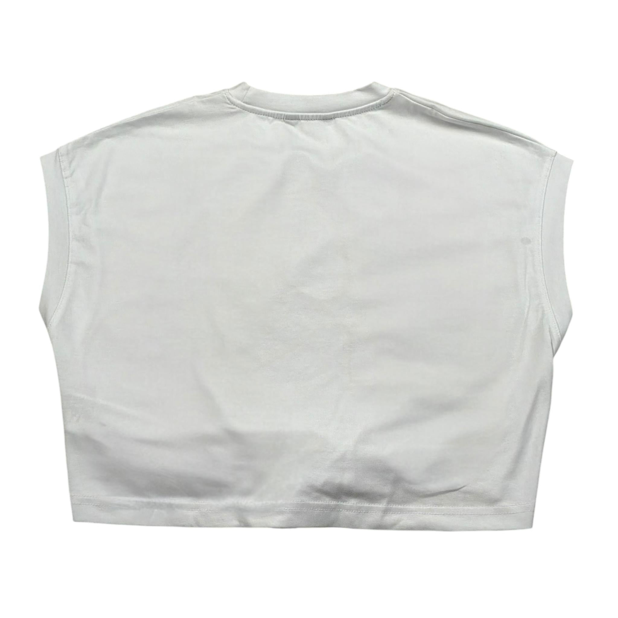 Refrigiwear T-Shirt Girocollo Tinta Unita con Stampa per Bambina 301TRFJS25 BIANCO REFRIGIWEAR 