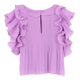 Dixie Plain Pleated Shirt Lilac For Girls