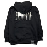 JOHN RICHMOND felpa con zip e cappuccio tinta unita con stampa Nero per Bambino RBA24020FE NERO JOHN RICHMOND 