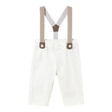Mayoral Pantalone tinta unita con Bretelle Bianco per Neonato 1561X BIANCO MAYORAL 