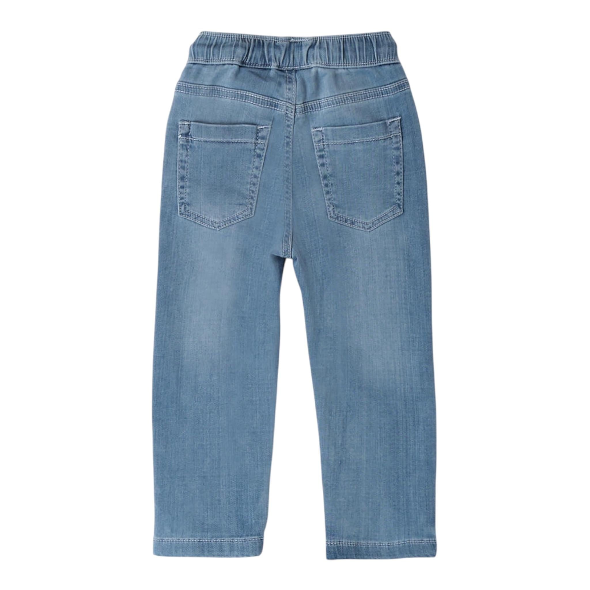 Sarabanda Jeans Tinta Unita con Elastico In Vita per Bambino 0B033J AZZURRO SARABANDA 
