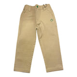 Trussardi Solid Color Pants with Elastic Waist Beige for Newborns