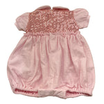 Le Bebe' Pagliaccetto Tinta Unita con Paillettes per Neonata LBG5608 ROSA LE BEBE' 
