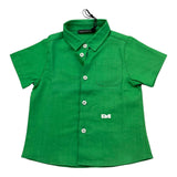 Daniele Alessandrini Camicia Tinta Unita Mezza Manica per Neonato 1296C00224 VERDE DANIELE ALESSANDRINI 
