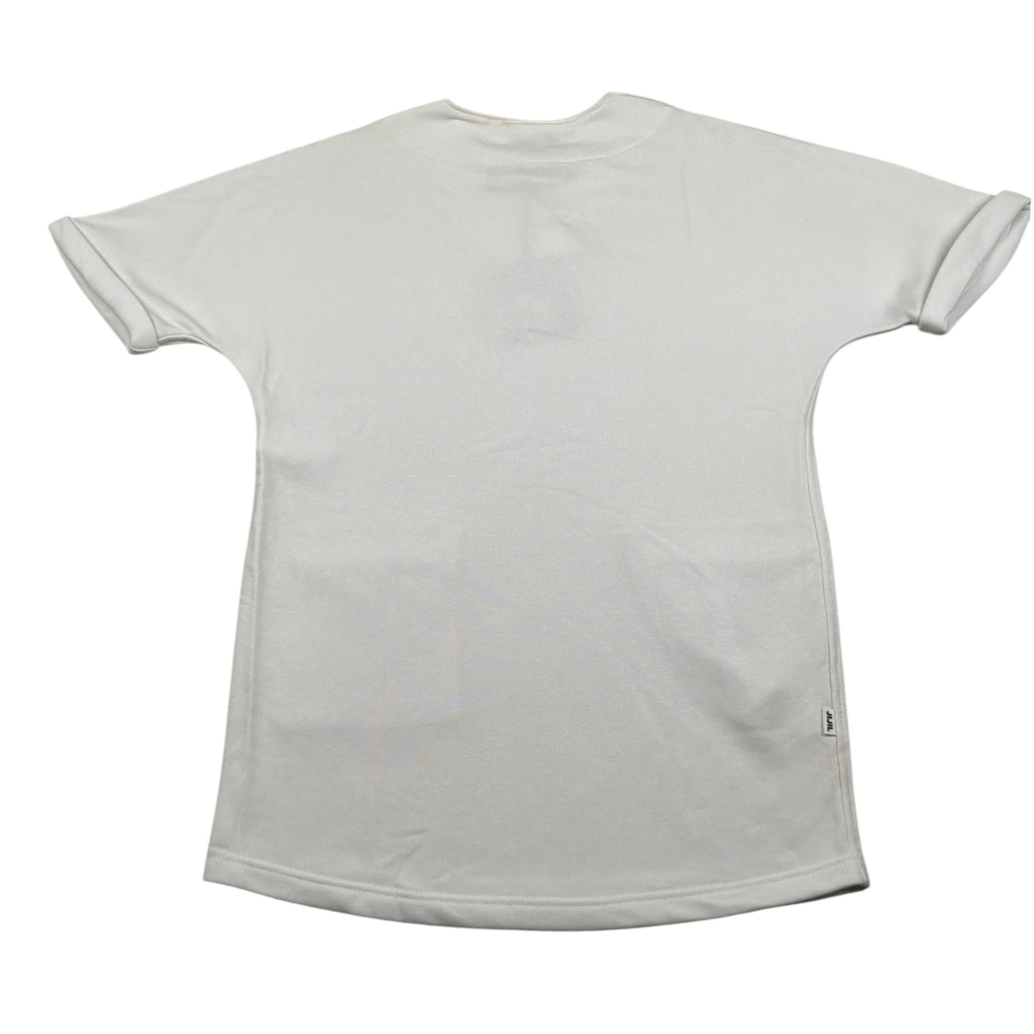 Jijil Abito Felpa tinta unita con Brillantini Bianco per Bambina JJE23AB079 BIANCO JIJIL 