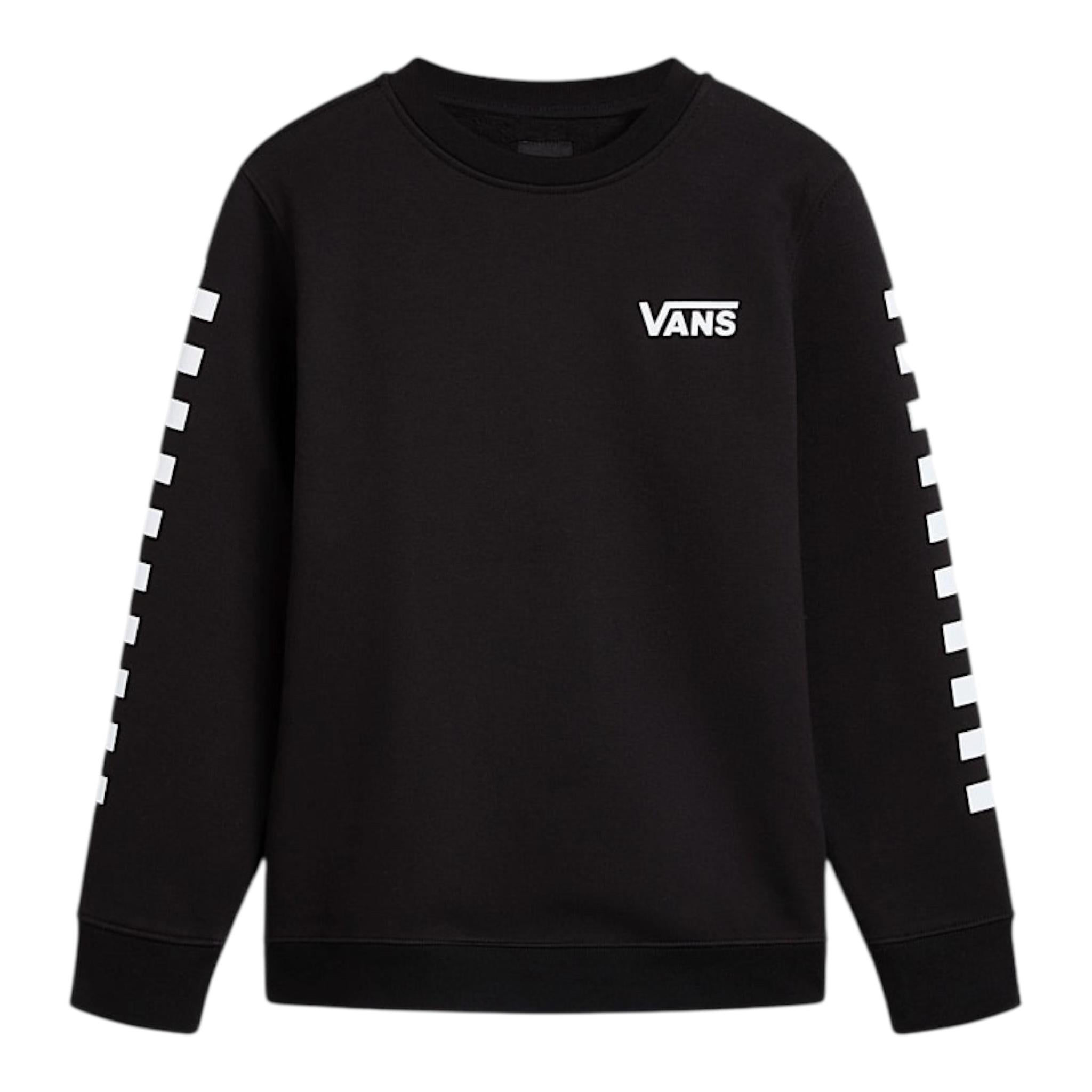 VANS felpa chiusa girocollo tinta unita con logo Nero per Bambino VN000K98BLK NERO VANS 