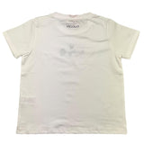 Vicolo T-Shirt Crew Neck Solid Color With Contrast Print White For Girls