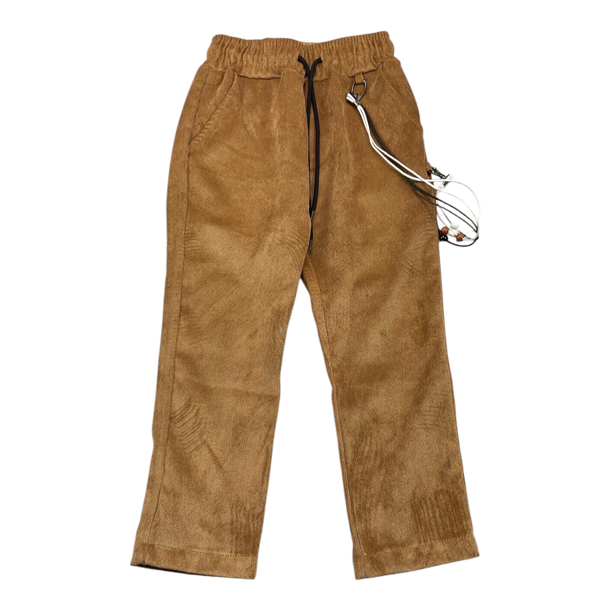 NEVER TOO pantalone tinta unita con elastico in vita Cammello per Bambino NT1841B CAMMELLO NEVER TOO 