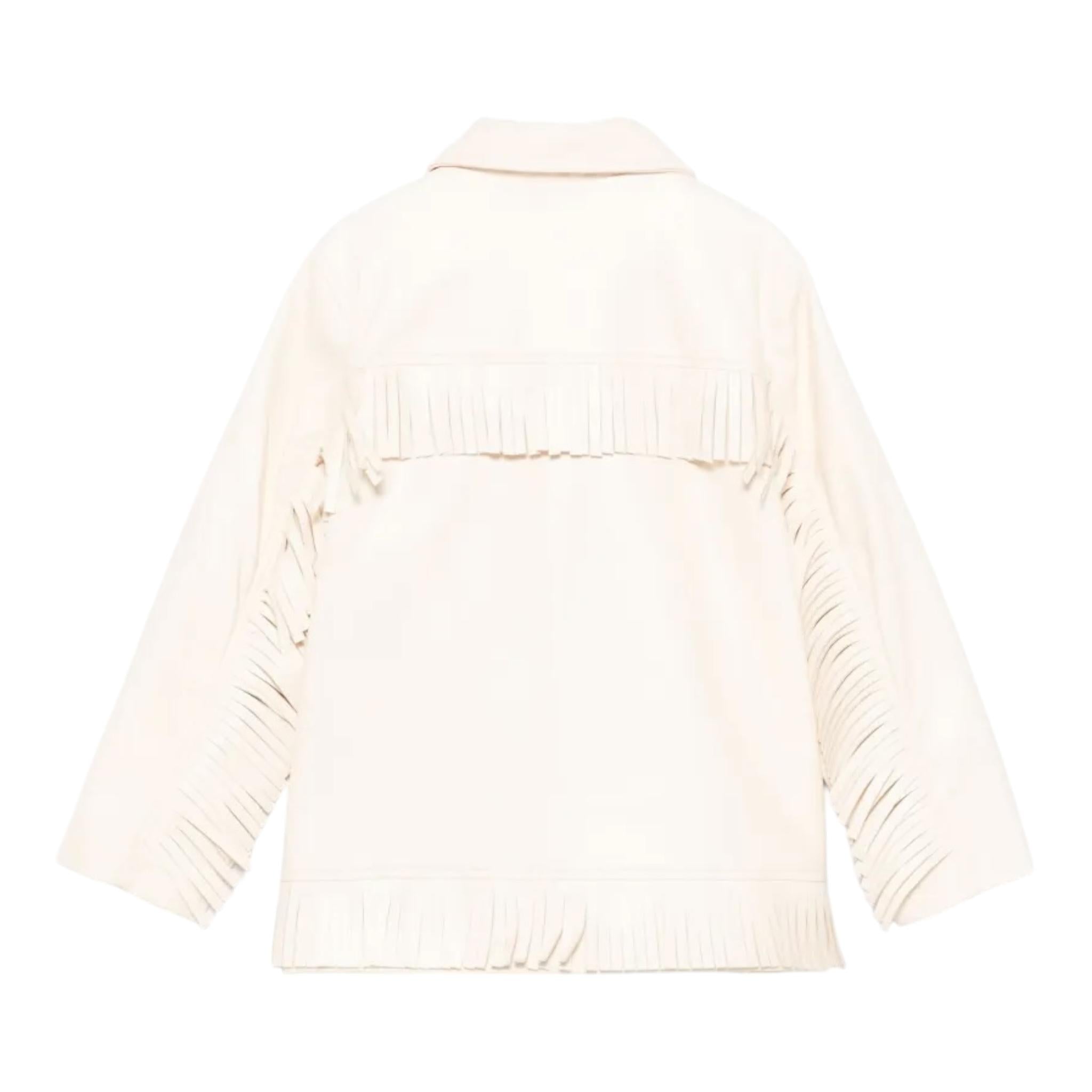 STELLA McCARTNEY giubbino in ecopelle tinta unita con frange Beige per Bambina TV2C57Z2202 BEIGE STELLA McCARTNEY 