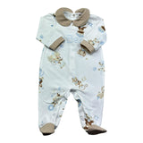 Le Bebe Tutina Manica Lunga Tinta Unita con Stampe per Neonato LBB5272 BIANCO LE BEBE 