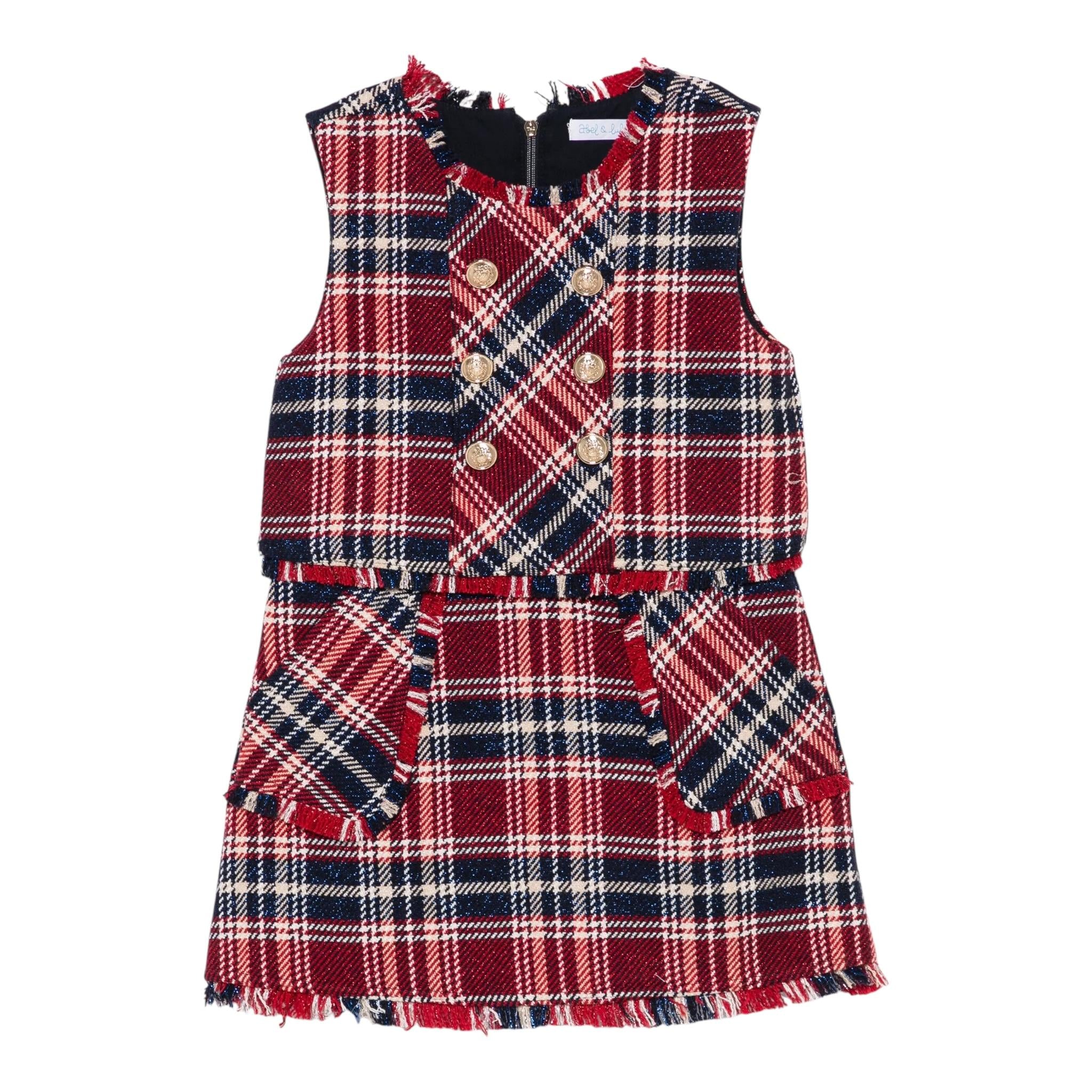 ABEL & LULA abito giromanica stampa fantasia Rosso per Bambina 5542 ROSSO ABEL & LULA 