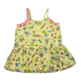 Billieblush Plain Printed Yellow Strapless Shirt For Girls