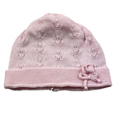 Baby Lord Solid Color Hats With Pink Embroidery For Newborn