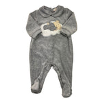 NANAN tutina tinta unita con stampa Grigio per Neonato AI2400101GR GRIGIO NANAN 