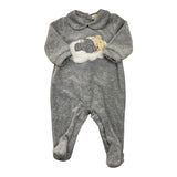 NANAN tutina tinta unita con stampa Grigio per Neonato AI2400101GR GRIGIO NANAN 