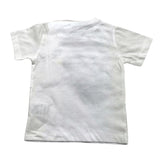 Cesare Paciotti Solid Color Crew Neck T-Shirt With White Logo Print For Newborns