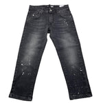 DROPSEASON2 jeans tinta unita con girovita regolabile Nero per Bambino FW242K08 NERO DROPSEASON2 