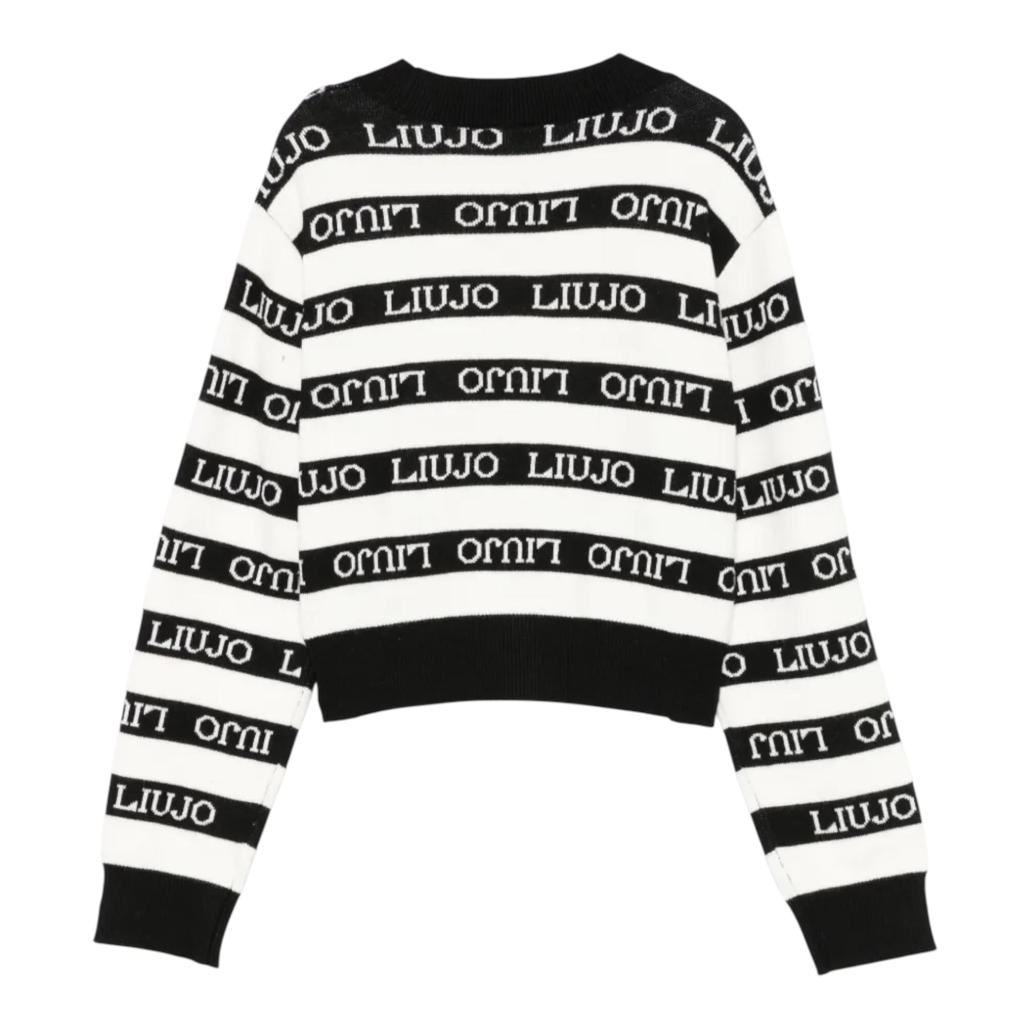 LIU JO coprispalle tinta unita con fantasia a righe Bianco per Bambina GF4142 BIANCO LIU JO 