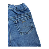 Emporio Armani Solid Color Denim Bermuda Shorts With Elastic Waistband Blue For Baby