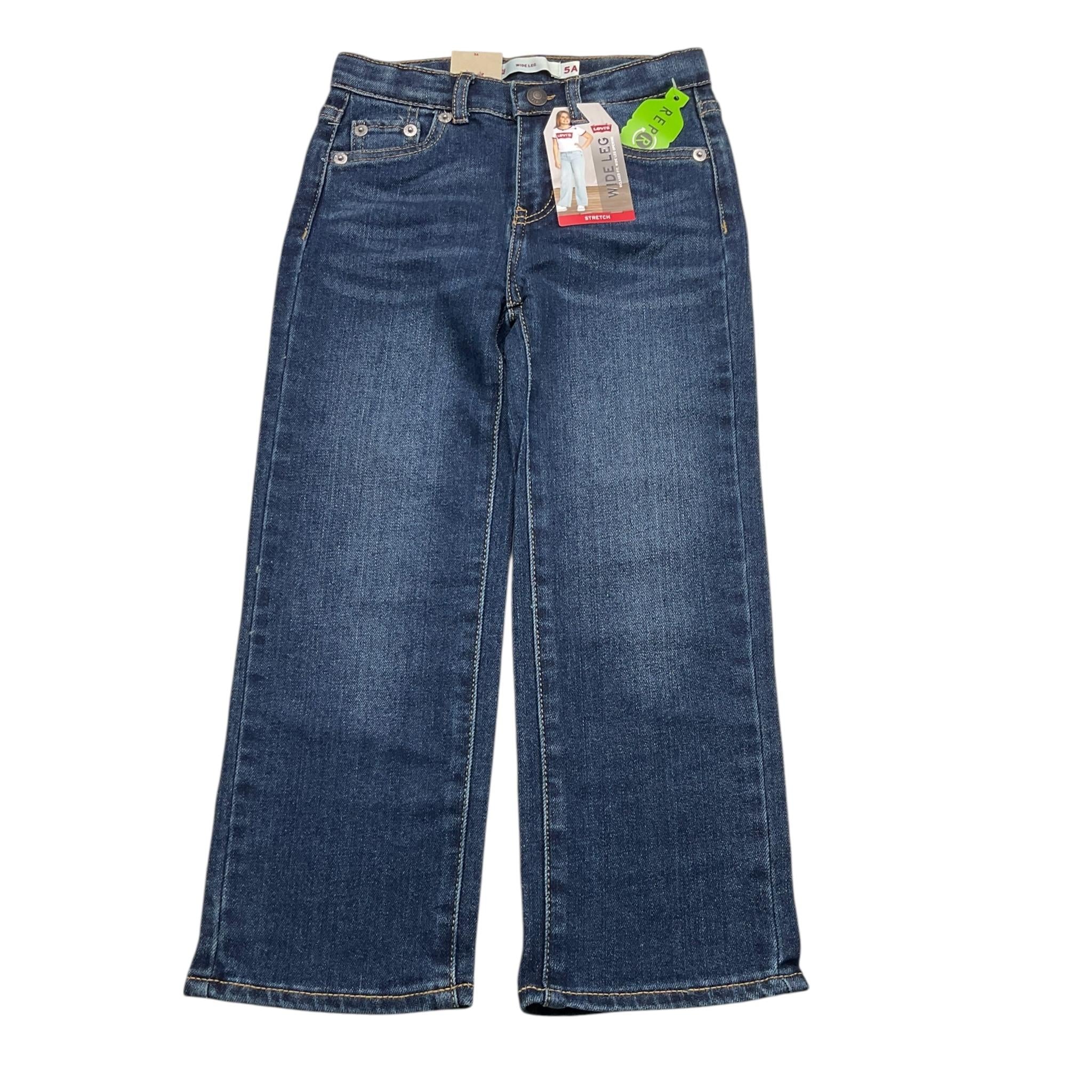LEVI'S jeans tinta unita modello a palazzo Blu per Bambina 4EG381 BLU LEVI'S 