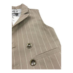 Mood_One Gilet Tinta Unita con Fantasia A Righe per Bambino BGILET FANGO MOOD_ONE 