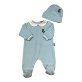 MOSCHINO set tutina-cappello tinta unita Azzurro per Neonato MUY08K AZZURRO MOSCHINO 