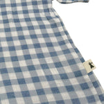 Petit Indi Camicia Tinta Unita con Fantasia A Quadri per Neonato SS25BK7133X BLU PETIT INDI 