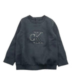 CALVIN KLEIN felpa girocollo tinta unita con stampa Nero per Neonato N00234 NERO CALVIN KLEIN 