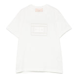 Elisabetta Franchi T-Shirt Girocollo Tinta Unita con Trafori per Bambina EFTS228X PANNA ELISABETTA FRANCHI 
