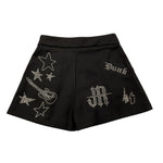 JOHN RICHMOND short tinta unita cn brillantini Nero per Bambina RGA25237SH NERO JOHN RICHMOND 