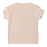 Guess T-Shirt Girocollo Tinta Unita con Stampa per Neonata K5RI12K6YW4X ROSA GUESS 