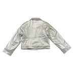 TO be too giubbino modello chiodo in ecopelle tinta unita Argento per Bambina TFBF24C633 ARGENTO TO be too 