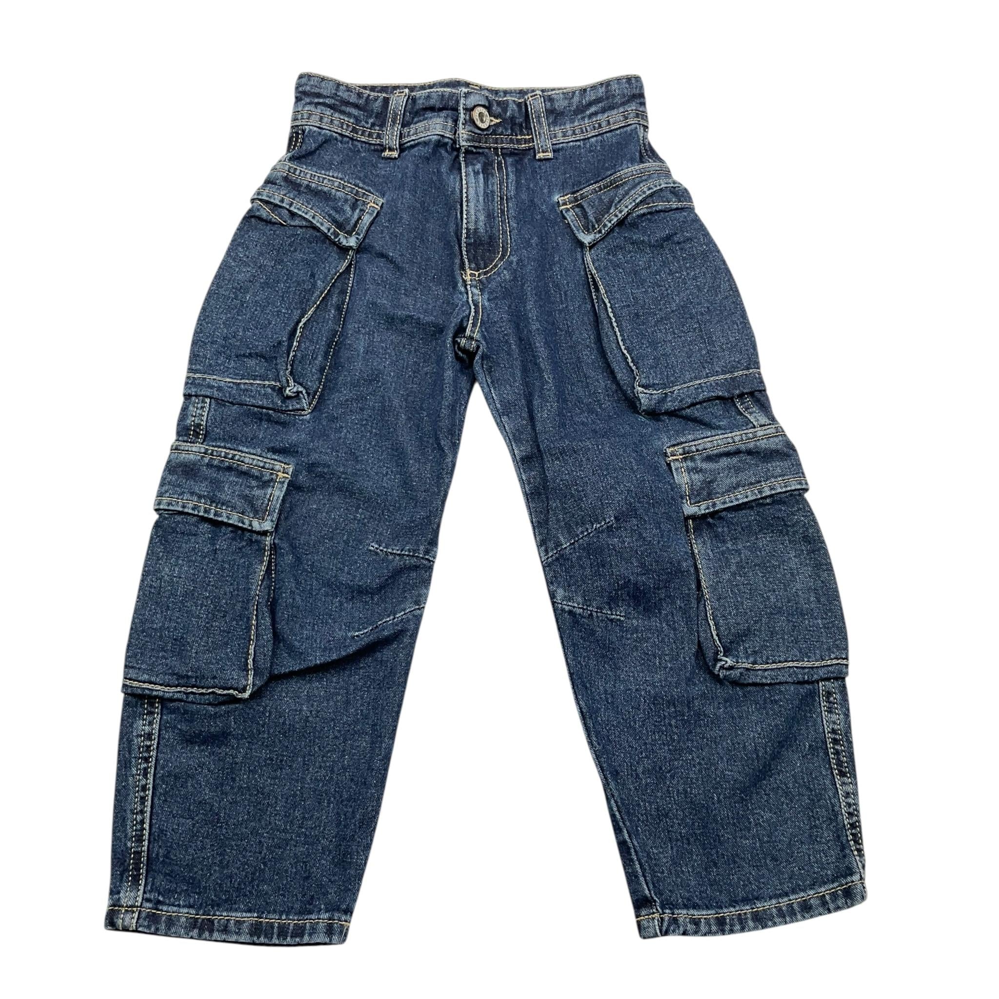 PLEASE jeans tinta unita modello palazzo Blu per Bambina PHV9W17B6 BLU PLEASE 