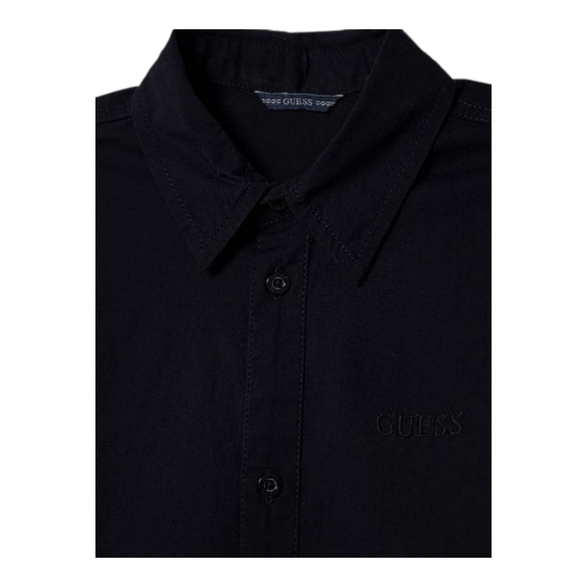 Guess Camicia Tinta Unita Manica Lunga per Bambino L3YH04WE5W0 BLU GUESS 